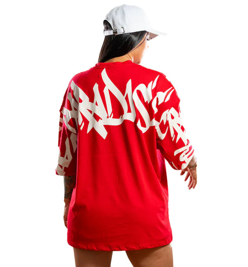 CAMISETA OVERSIZ D ROJA CRAZ