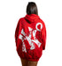 HOODIE OVERSIZE ROJO NY DAMA