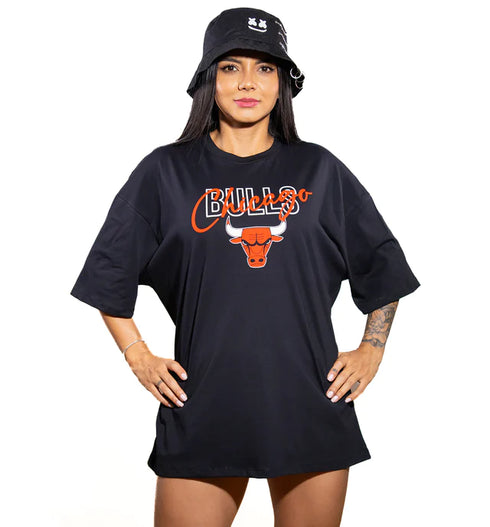 CAMISETA OVERSIZ D NEGRO CHICAGO