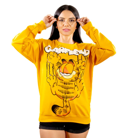 BUZO MOSTAZA GARFIELD DAMA