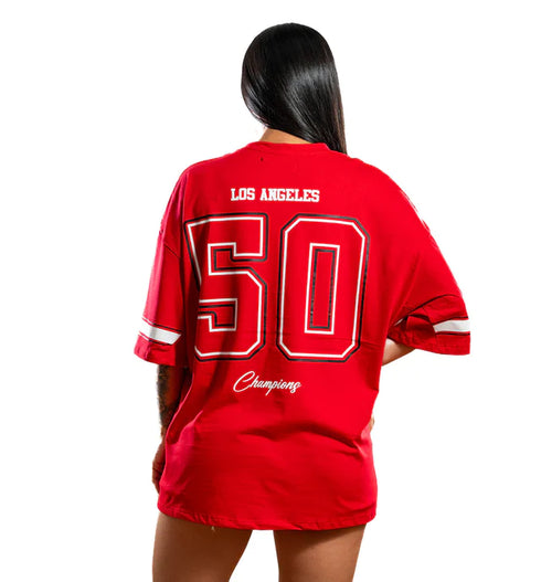 CAMISETA OVERSIZ D LA ROJA