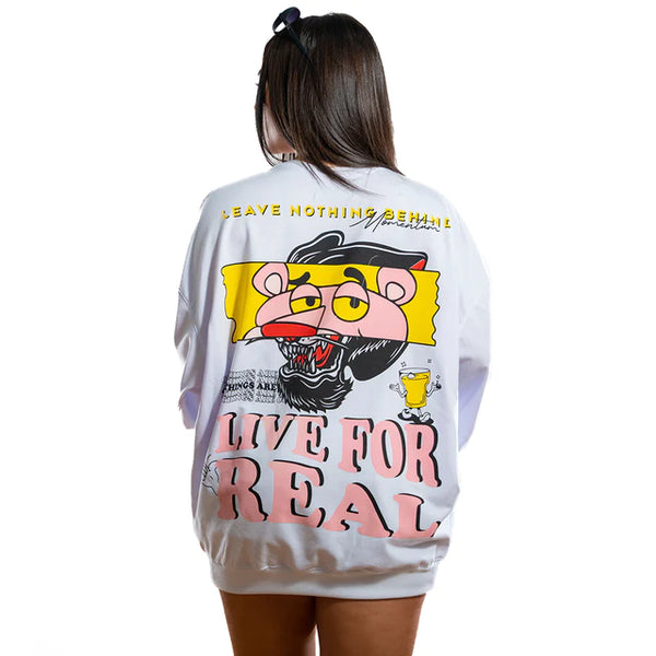 BUZO OVERSIZE BLANCO LEAVE DAMA