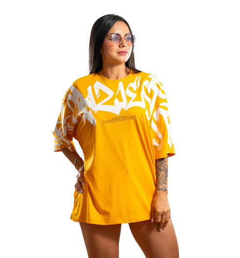 CAMISETA OVERSIZ D MOSTAZA CRAZ